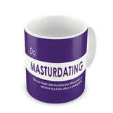 Funny Coffee Mugs for Friend | Do Masturdating Printed Purple Ceramic Coffee Mug 330 ml | Unique Birthday Gift for Girl/Boy, Sarcastic Quotes Printed Mug, Gift for Roommate Girl/Roomies
